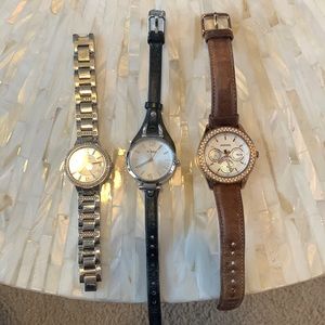 Lot of Fossil watches